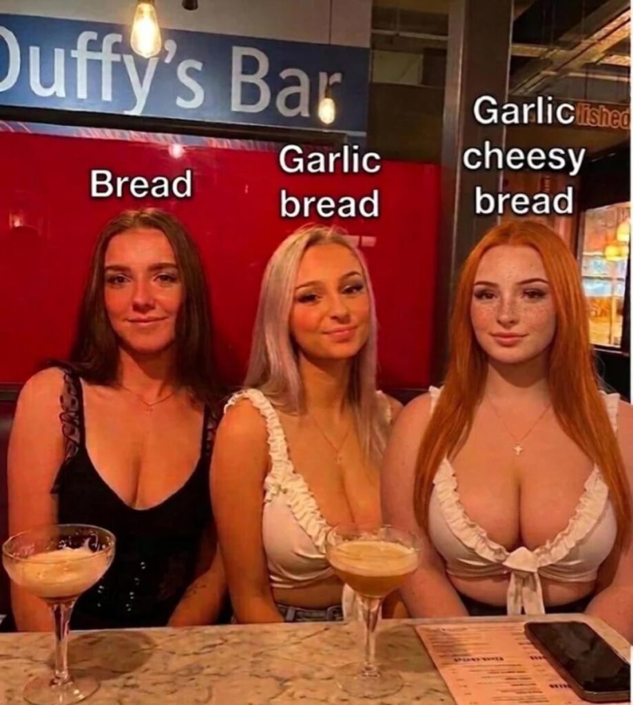 Waiter bring me a hot cheesy garlic bread