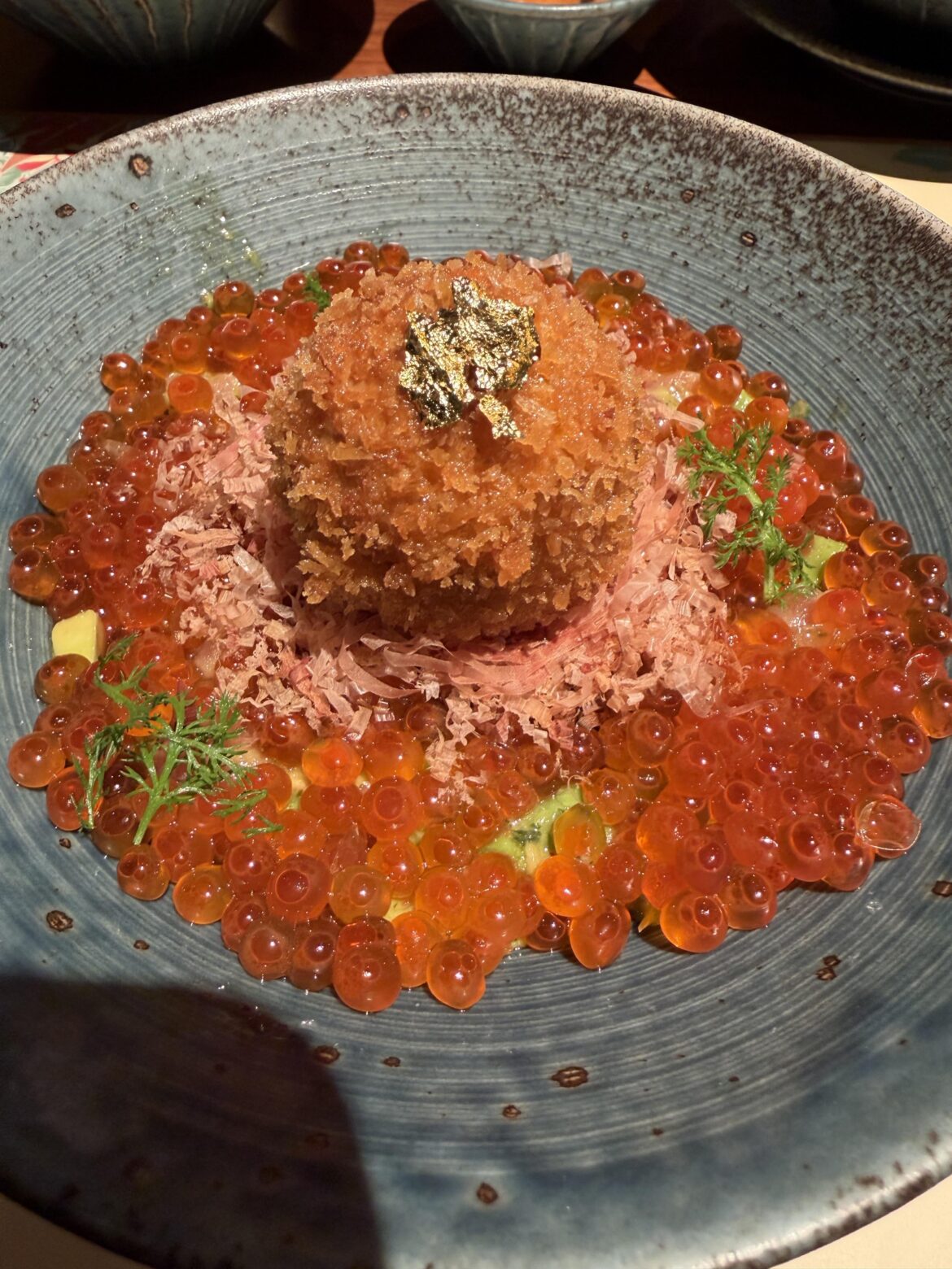 Salmon roe with tuna