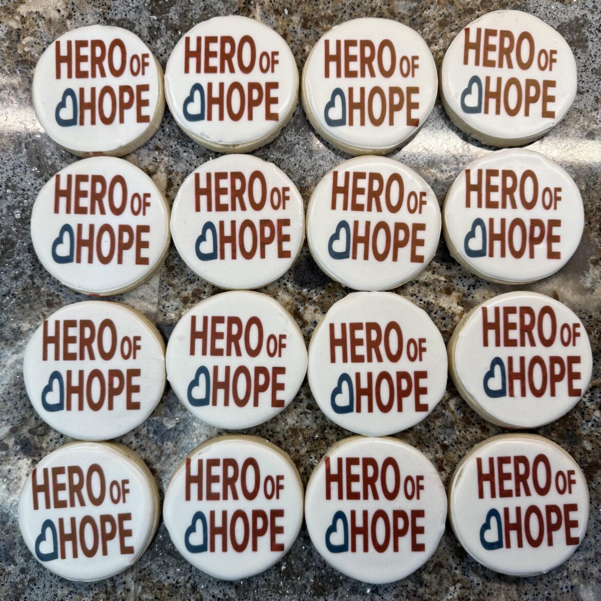 Hero Of Hope cookies for a well deserved employee!