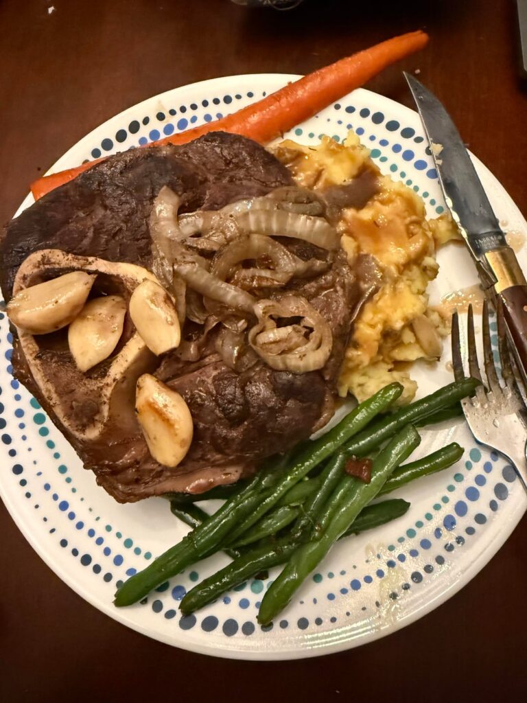 Beef shanks and carrots