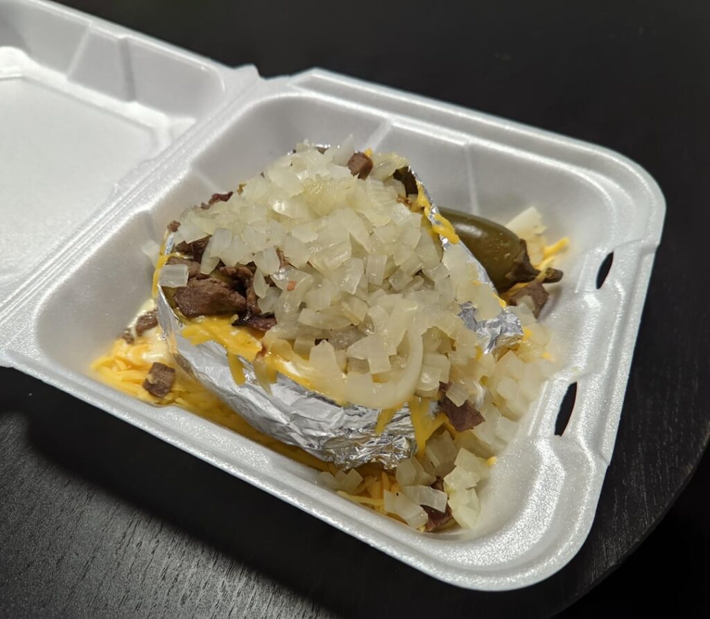 Papa Asada with Beef and Grilled Onions