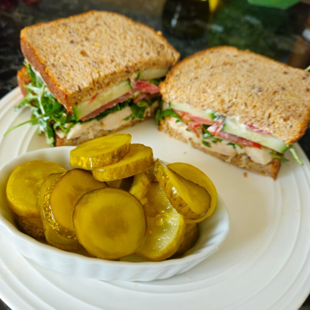 Rotisserie chicken on whole grain