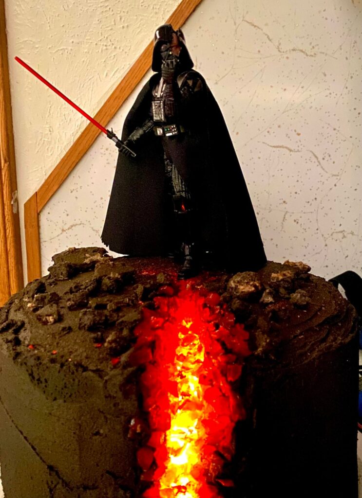 Update: Darth Vader Mustafar Volcano Cake – LED Glow Reveal for My Son’s 16th Birthday 🎂🌋⚔️