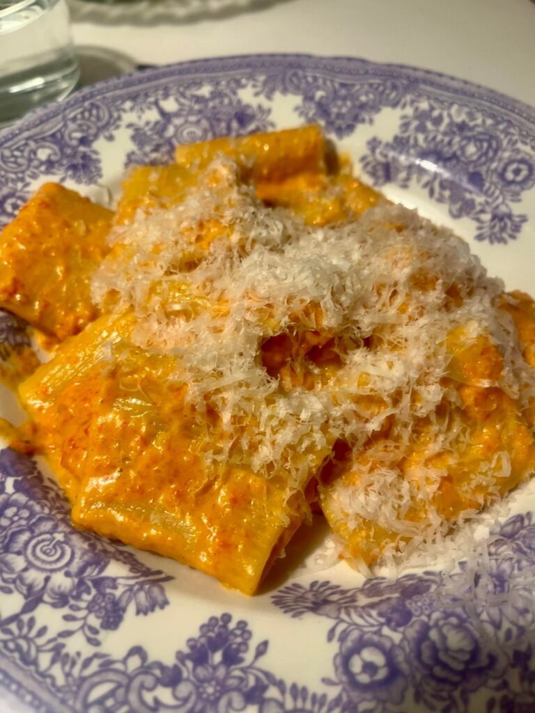 Paccheri with pesto calabrese