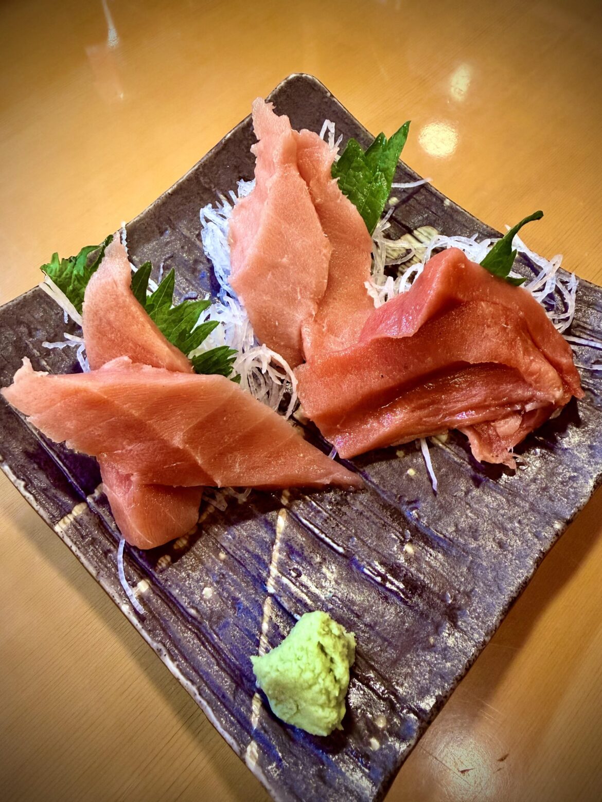 Locally caught sashimi in Kanazawa whilst travelling across Japan