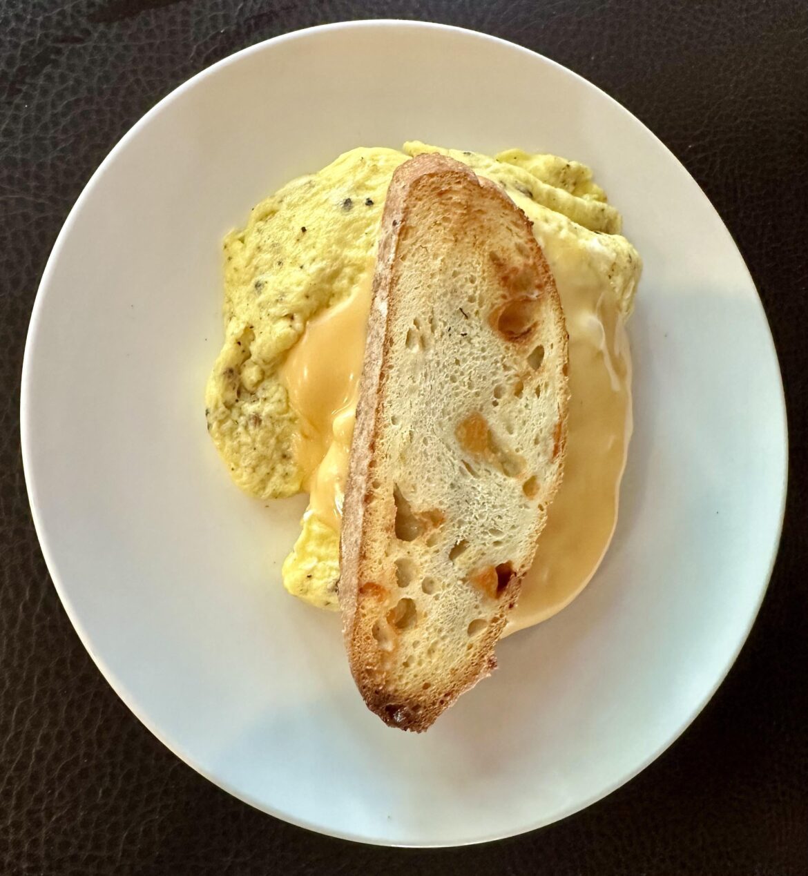 Egg and Cheese on Asiago Toast
