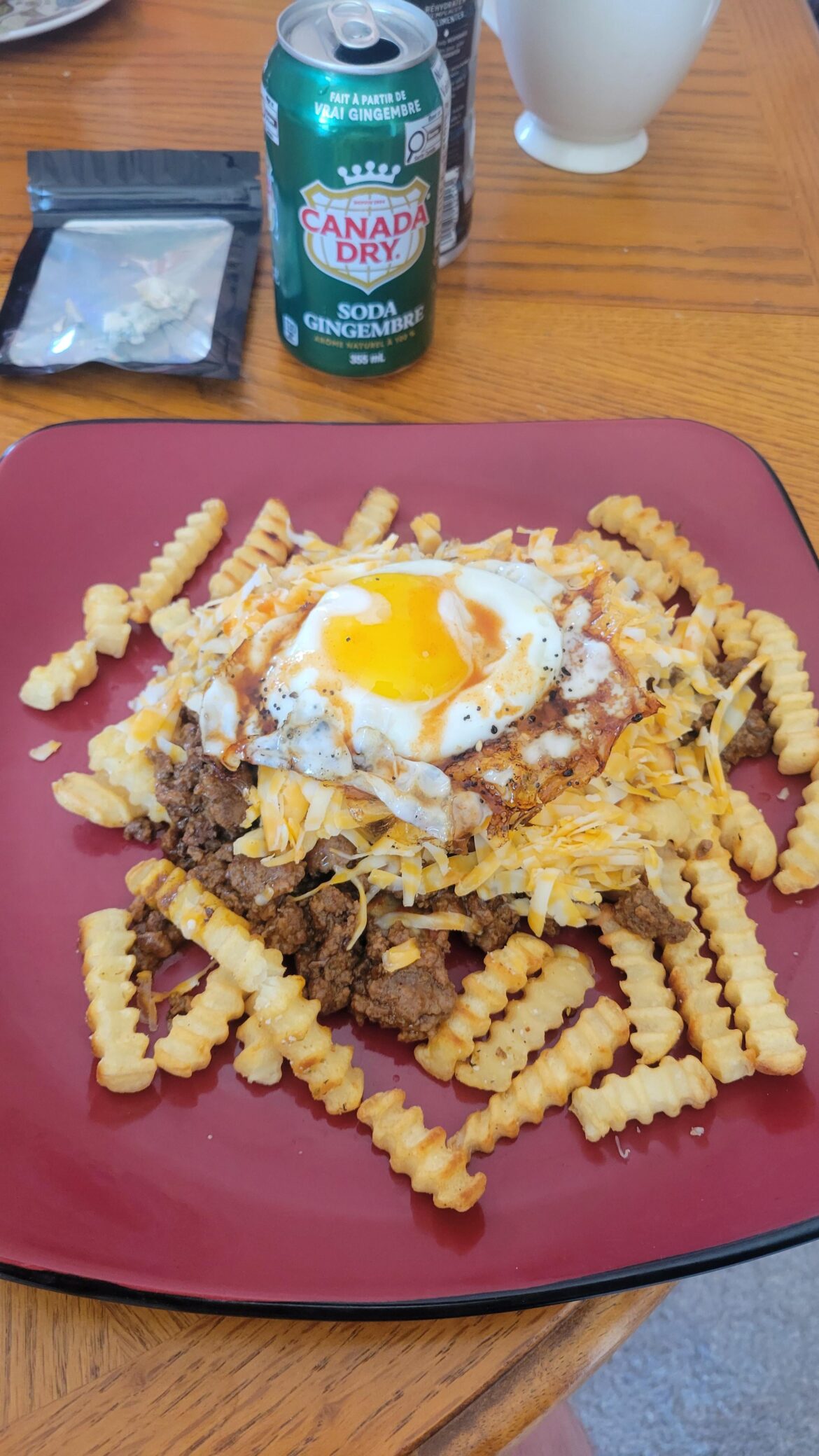 Leftover taco meat disco fries