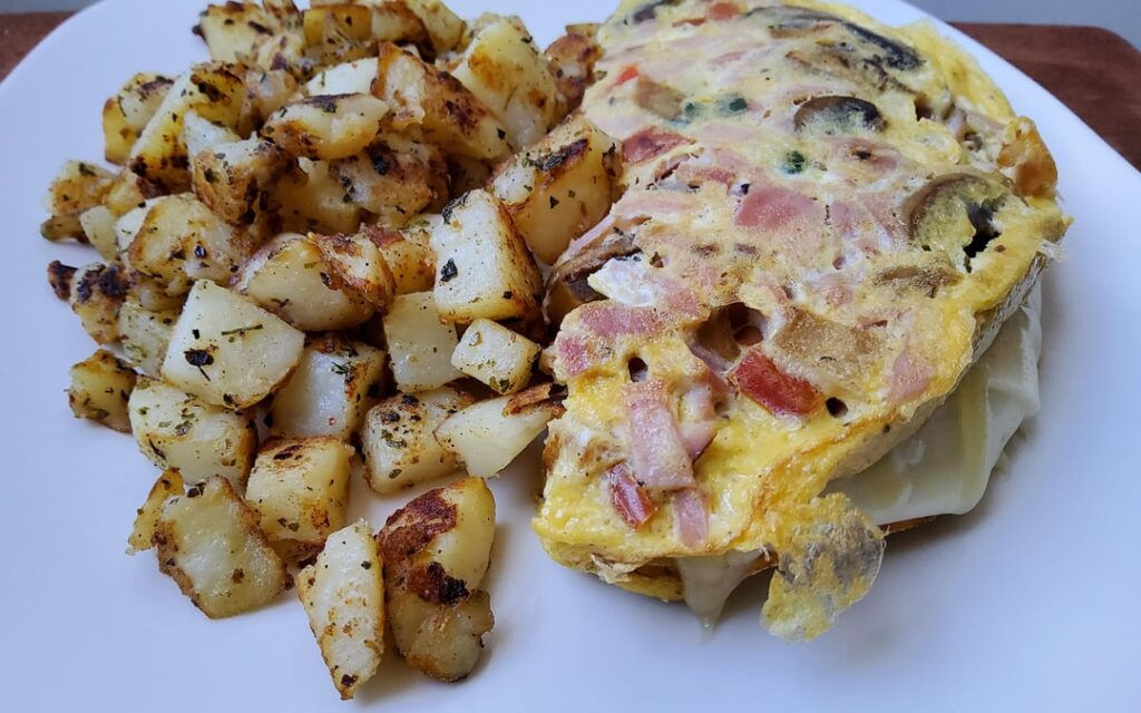 My clean out the fridge omelette