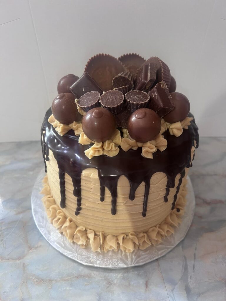 Chocolate peanut butter cake!