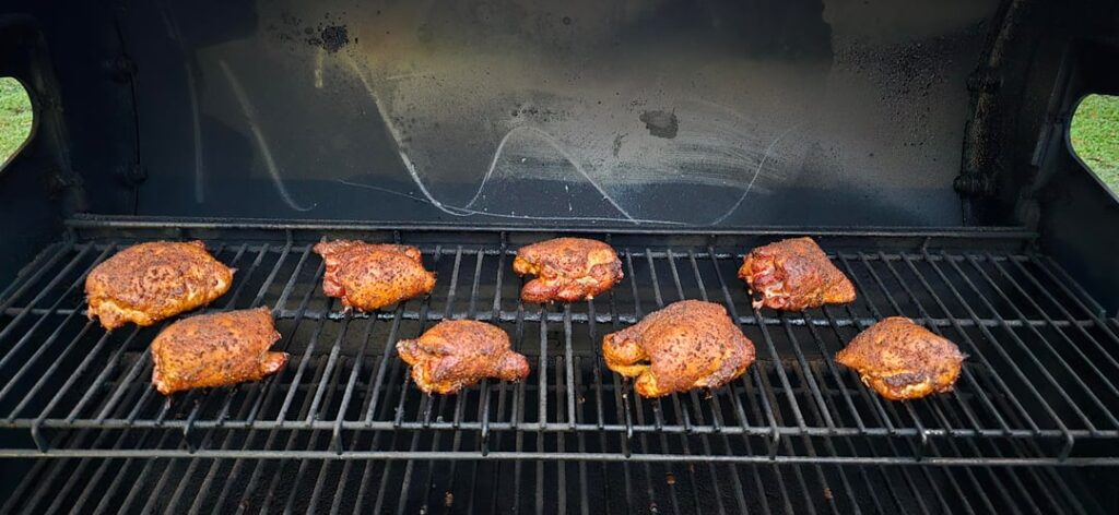 Smoked chicken thighs
