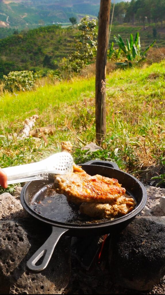 Grilled chicken veloute sauce