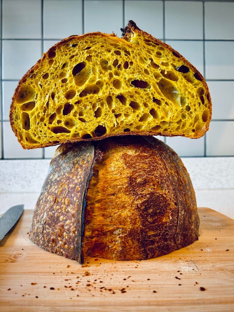 Spring is here! A ray of sunlight folded into my sourdough 🌞