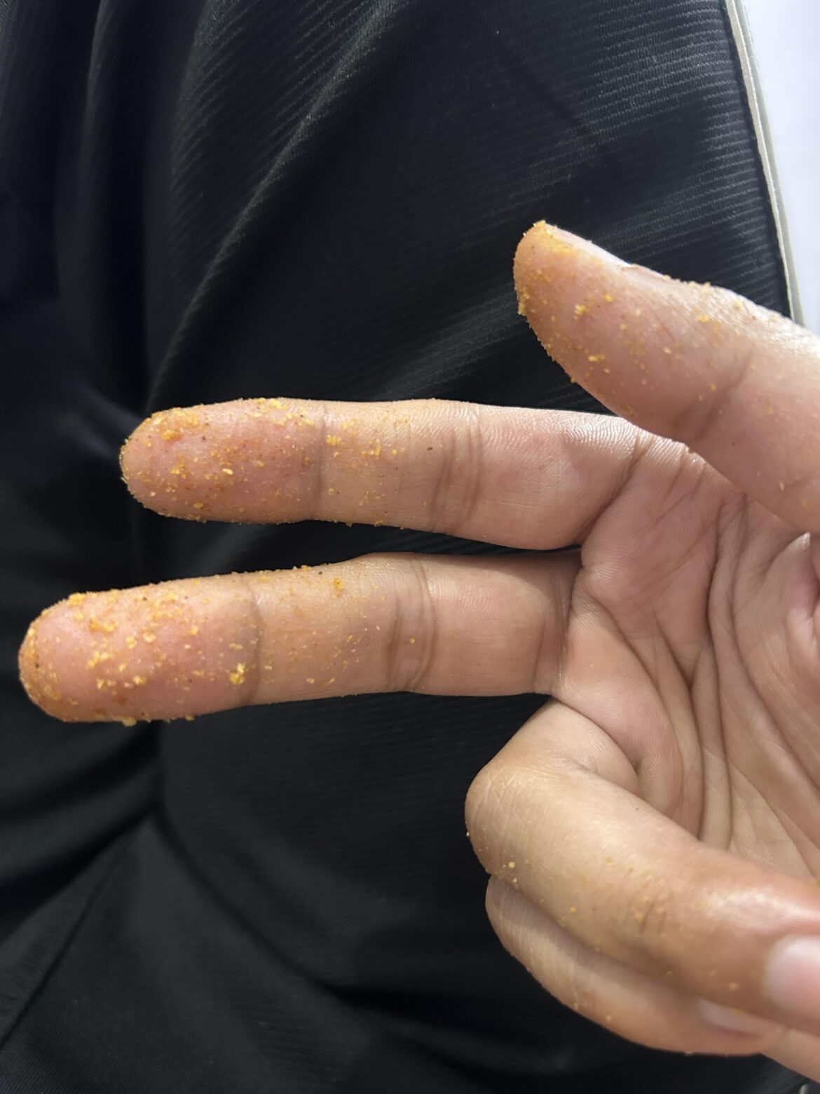 What do you do with these fingers when you are done eating your snacks?