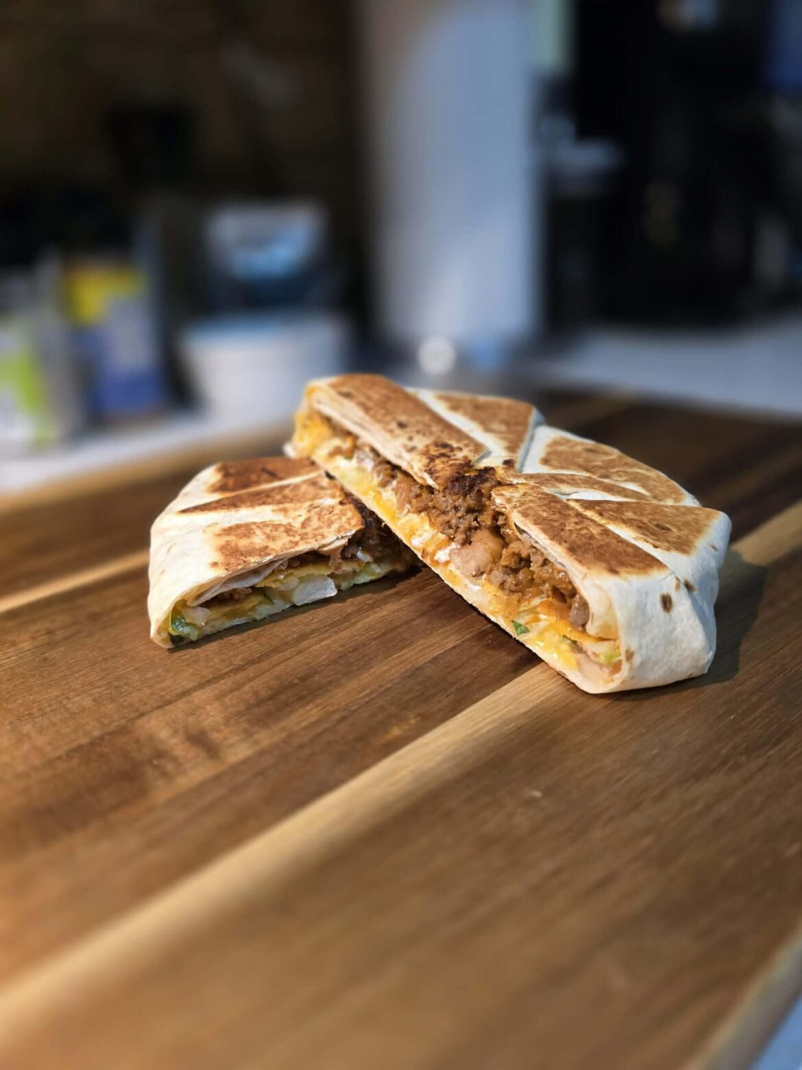 Homemade "crunchwraps". Way too easy to make.