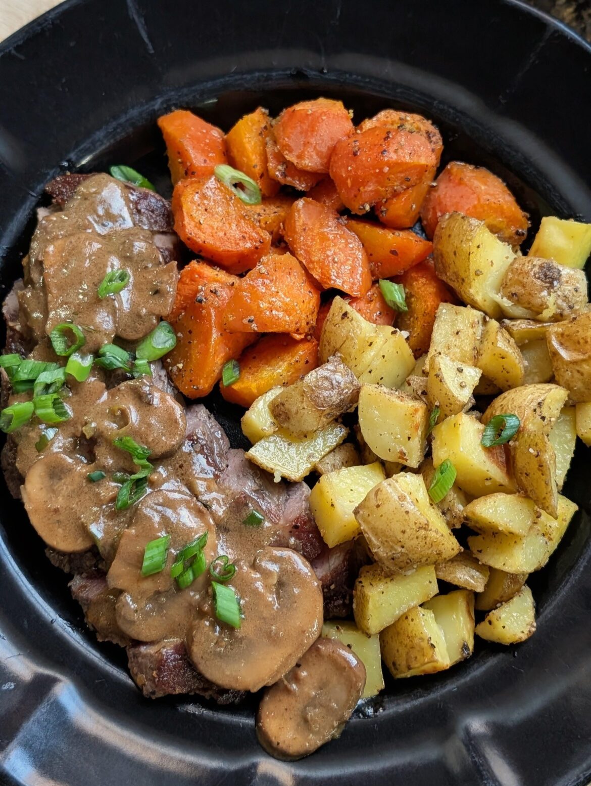 Steak with Mushroom Cream Sauce