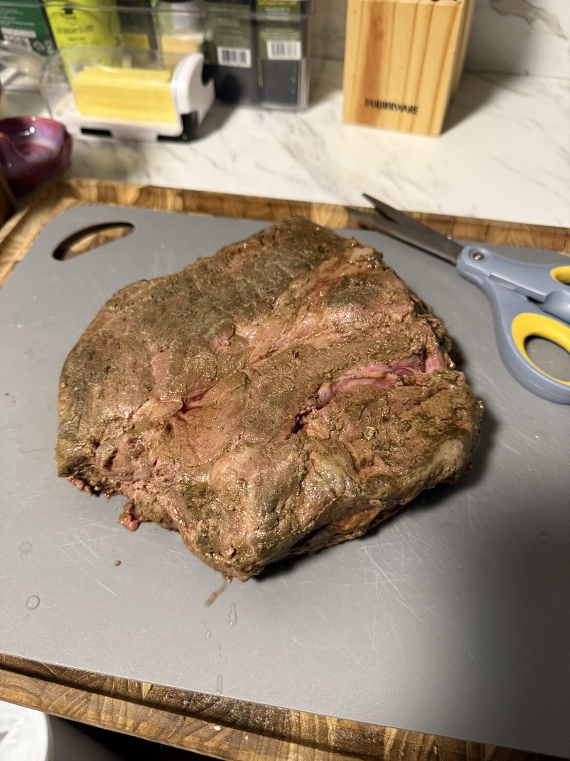 Chuck roast 137 for 24 hours. Smells fine but the color is not one i have seen before. Thoughts?