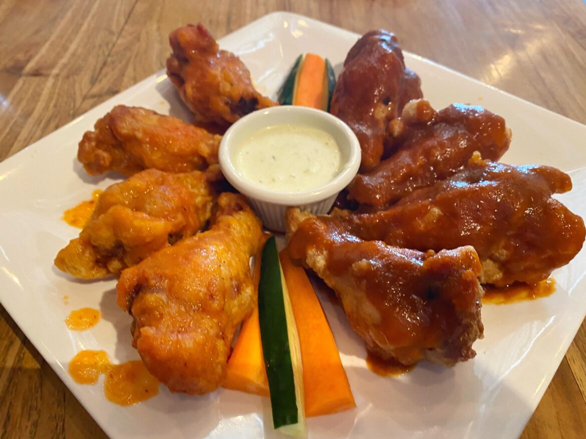 Ring of wings. Buffalo and BBQ.