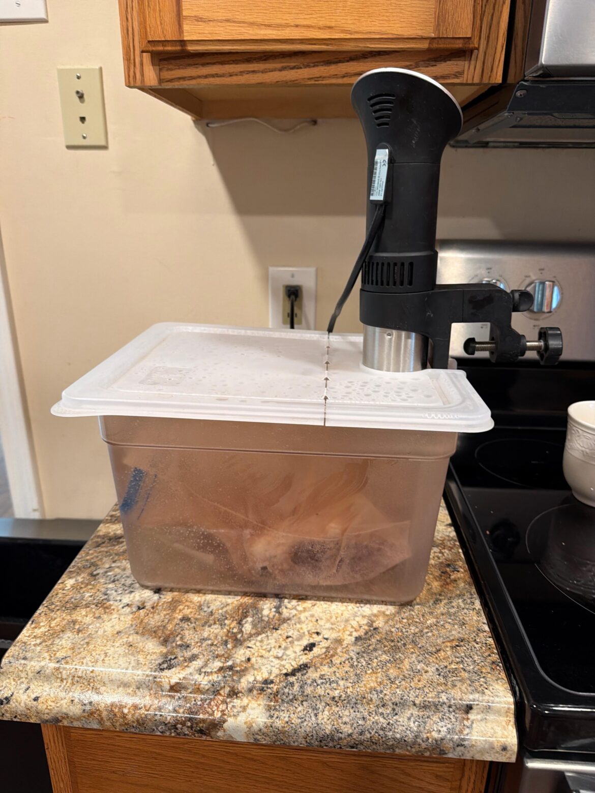 Bag opened on baby back ribs