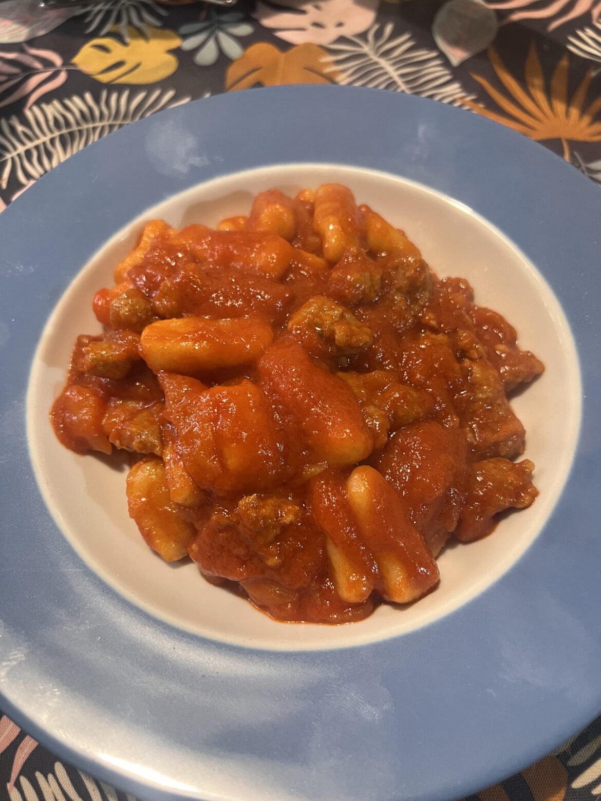 Homemade pasta with sausage sauce (this is a sardinian recipe)