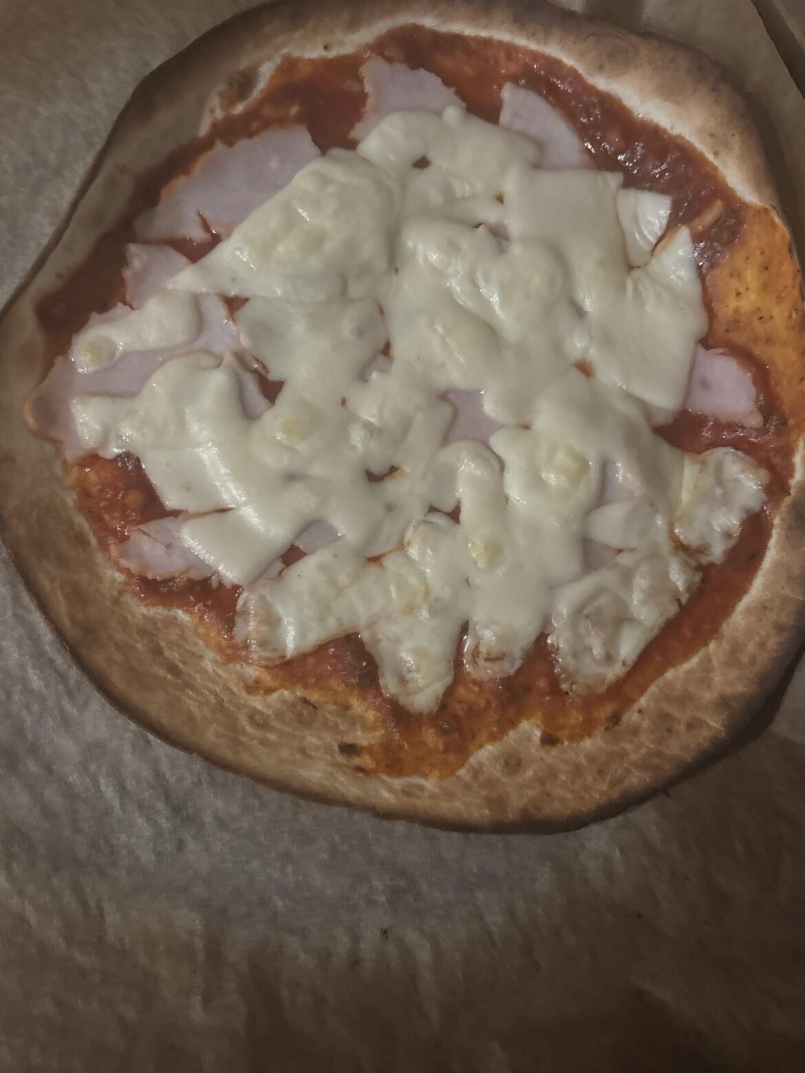 Pizza made out of tortilla