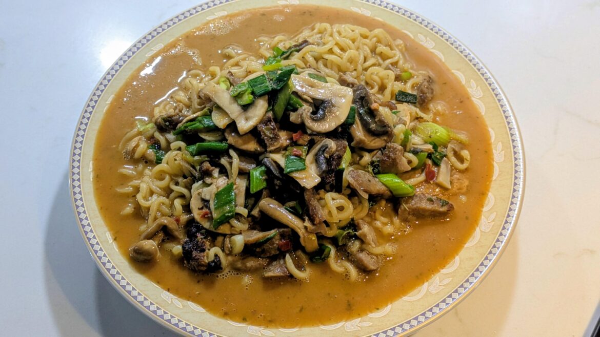 Plating needs some work but taste wise, the best ramen I ever made or tasted