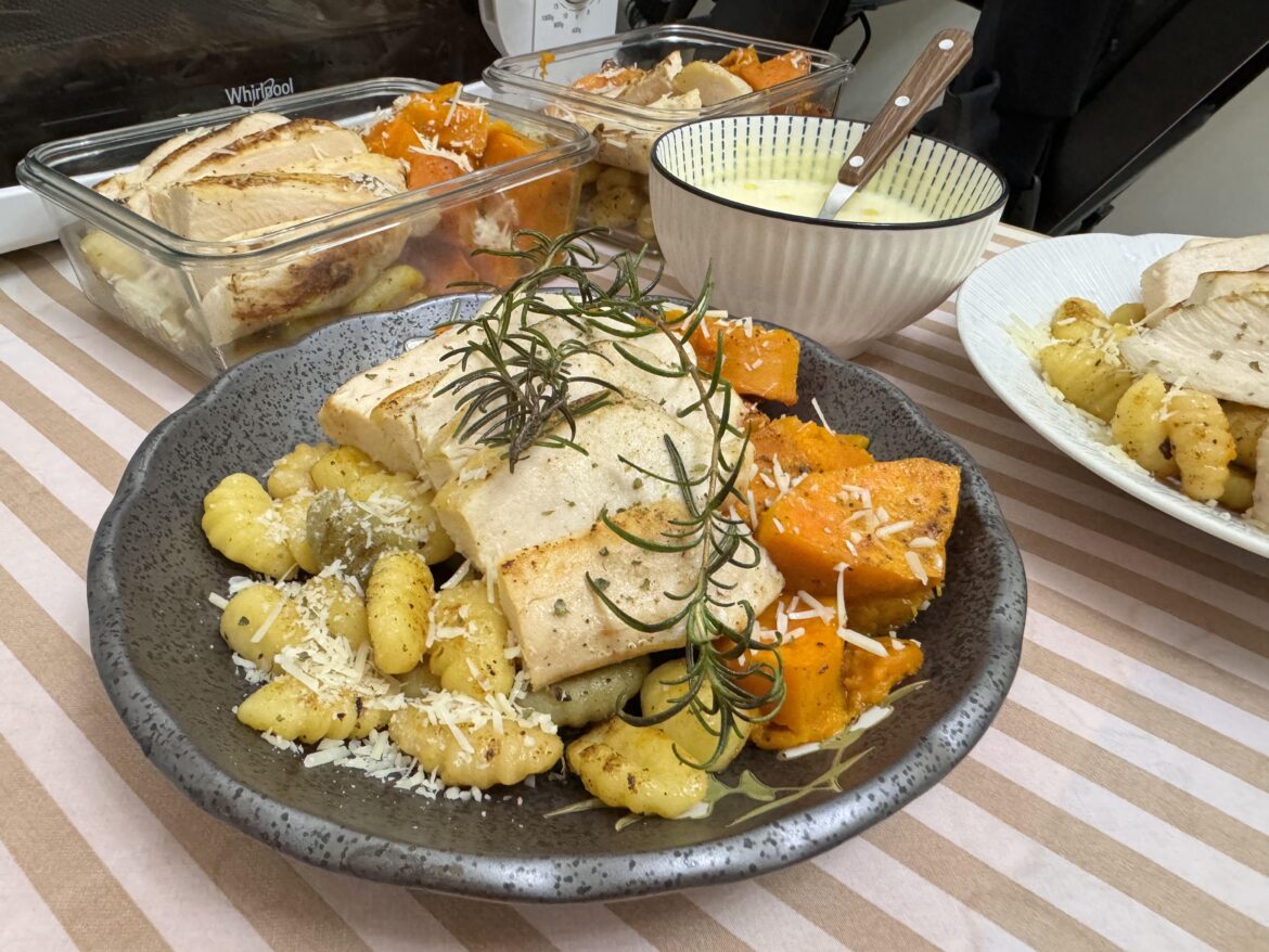 Herby Brown Butter Gnocchi with Butternut Squash and Chicken