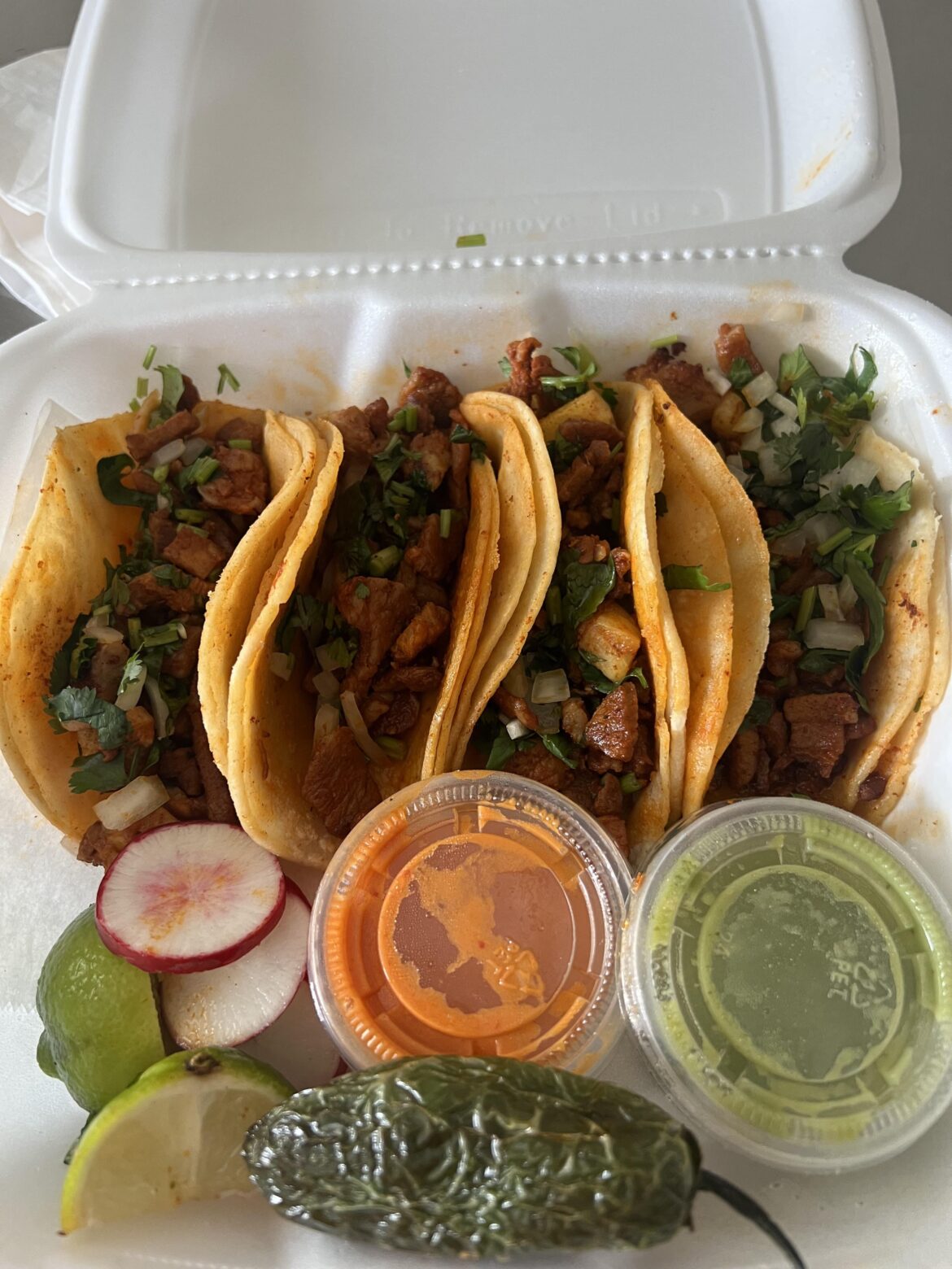 Pizza shop al pastor tacos are slapping!