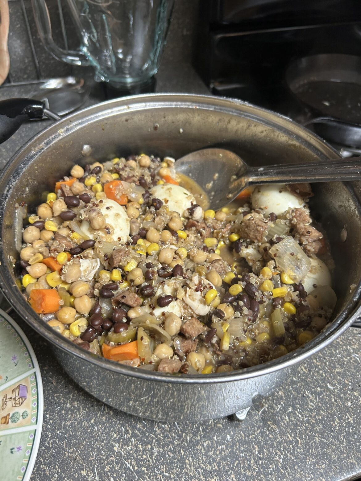 I needed to use up some canned veggies…