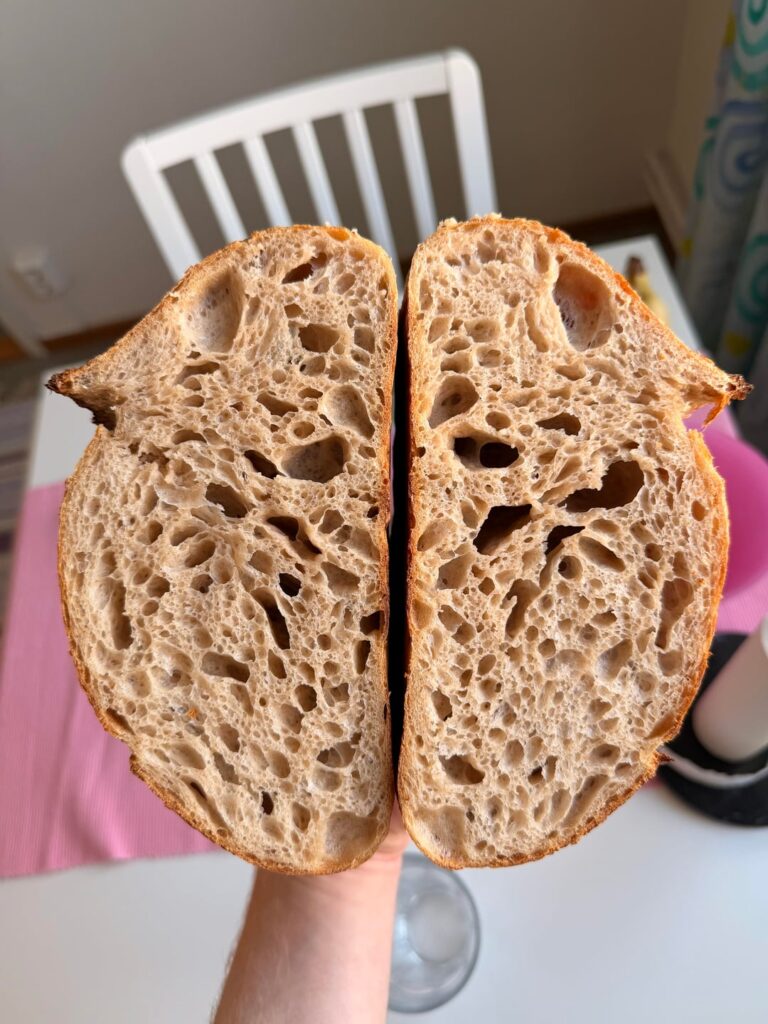 78% hydration in the Ankarsrum (w. dough roller)