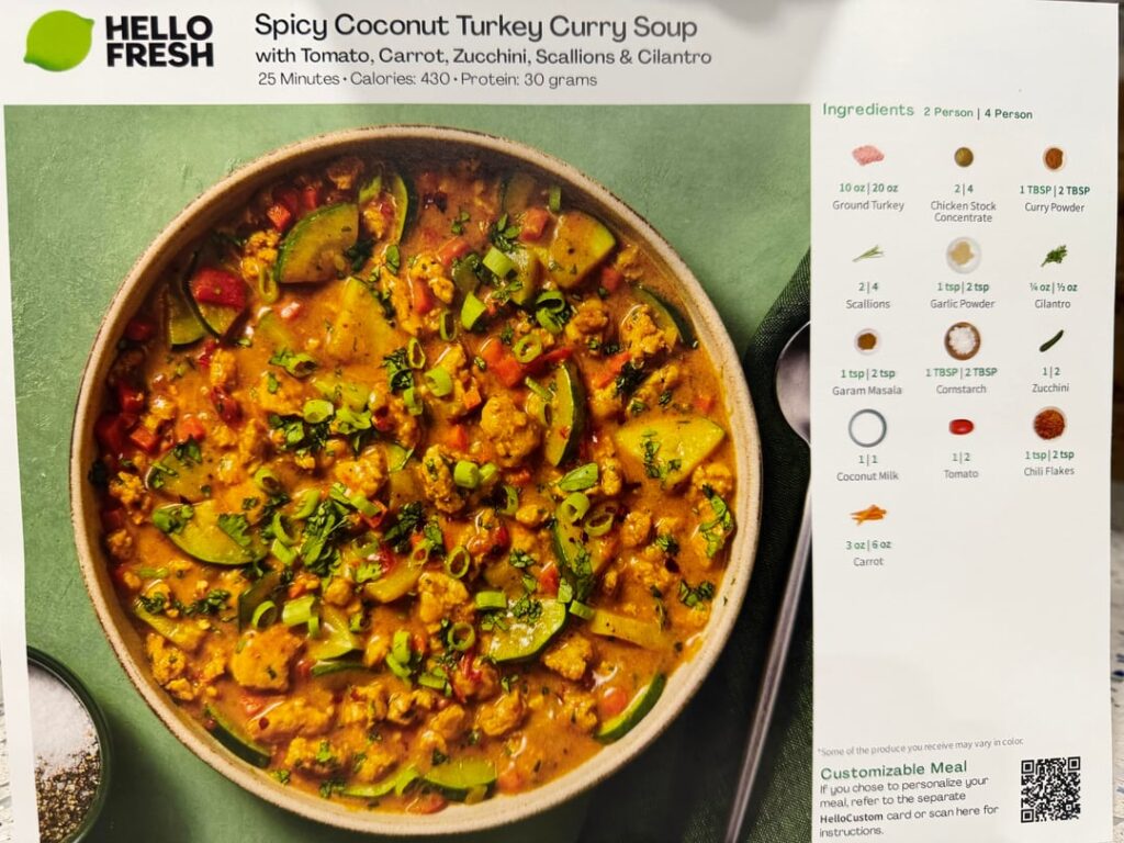 Spicy coconut turkey curry soup