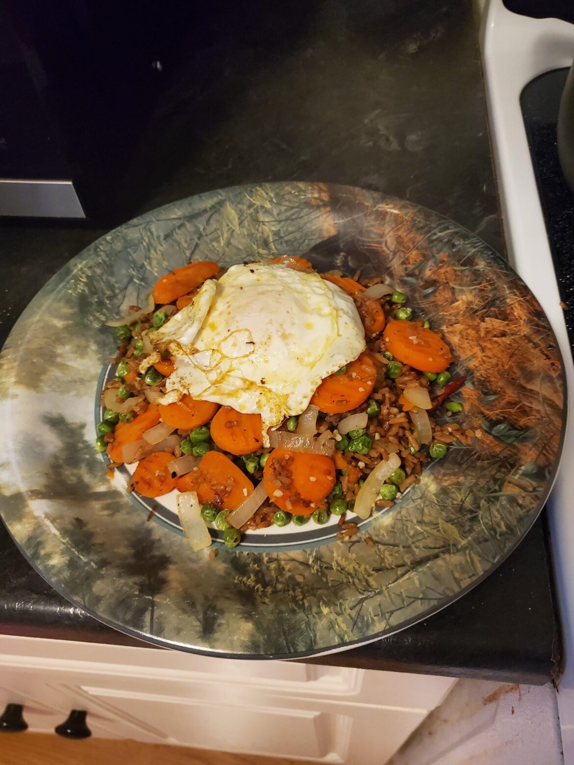 Leftover pork fried rice