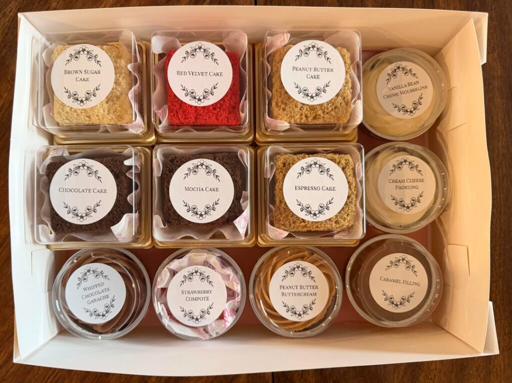 my second wedding cake tasting box is done! 💕