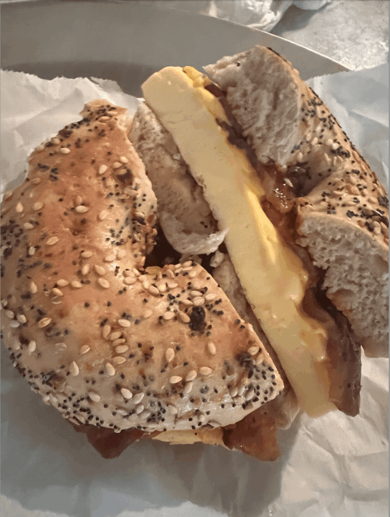 The baked egg is worth trying