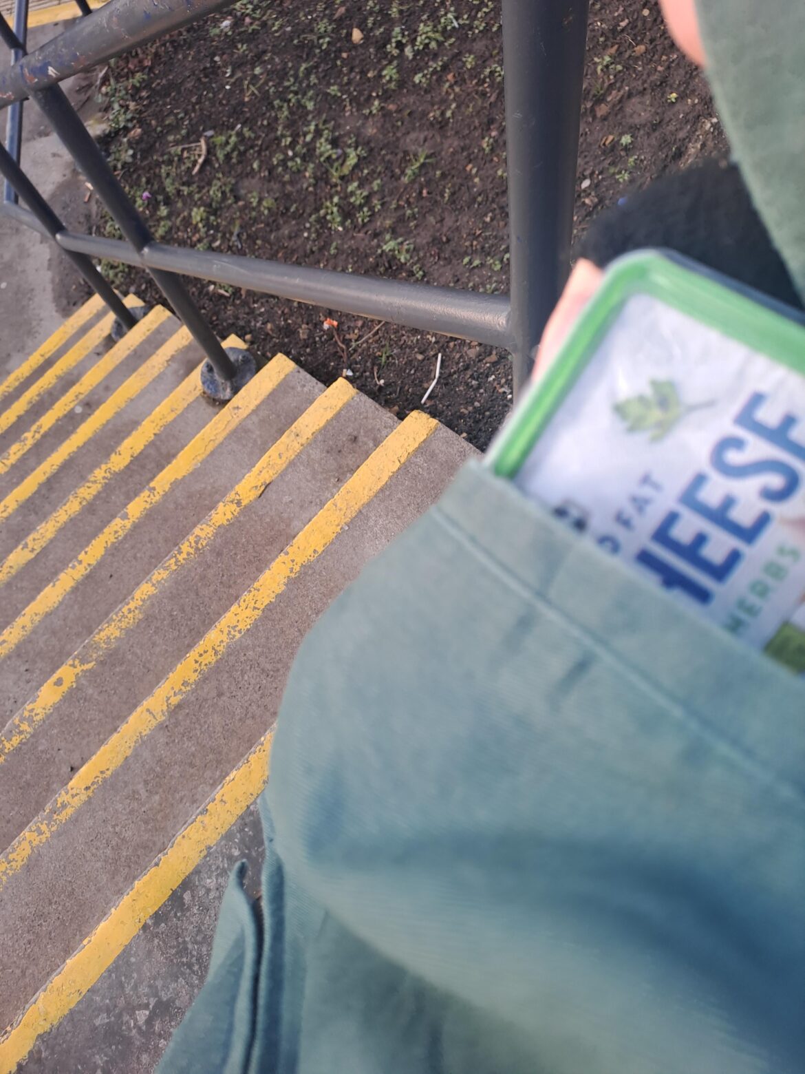 does anybody else's coat have a cream cheese pocket?