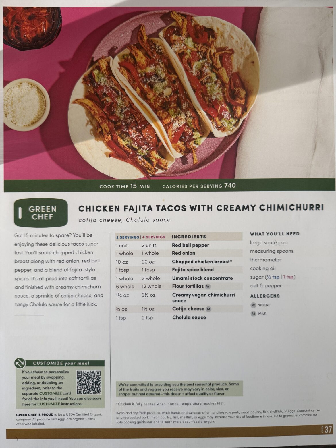 Creamy vegan chimichurri sauce (GreenChef)