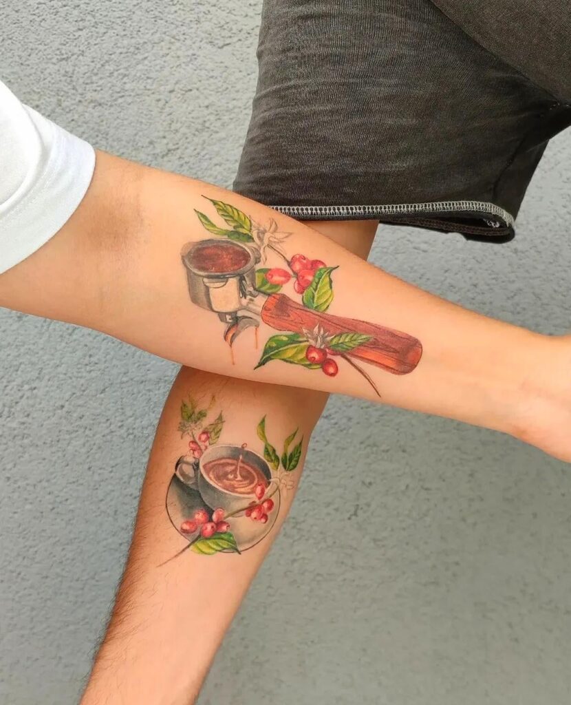 Got couple tattoos together — how’d we do? ☕🤎