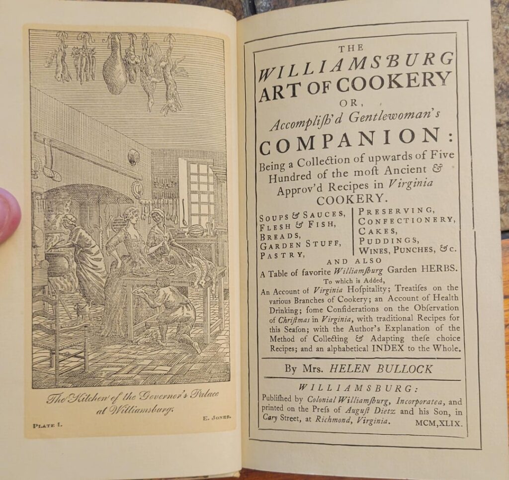 The Williamsburg Art of Cookery 1938