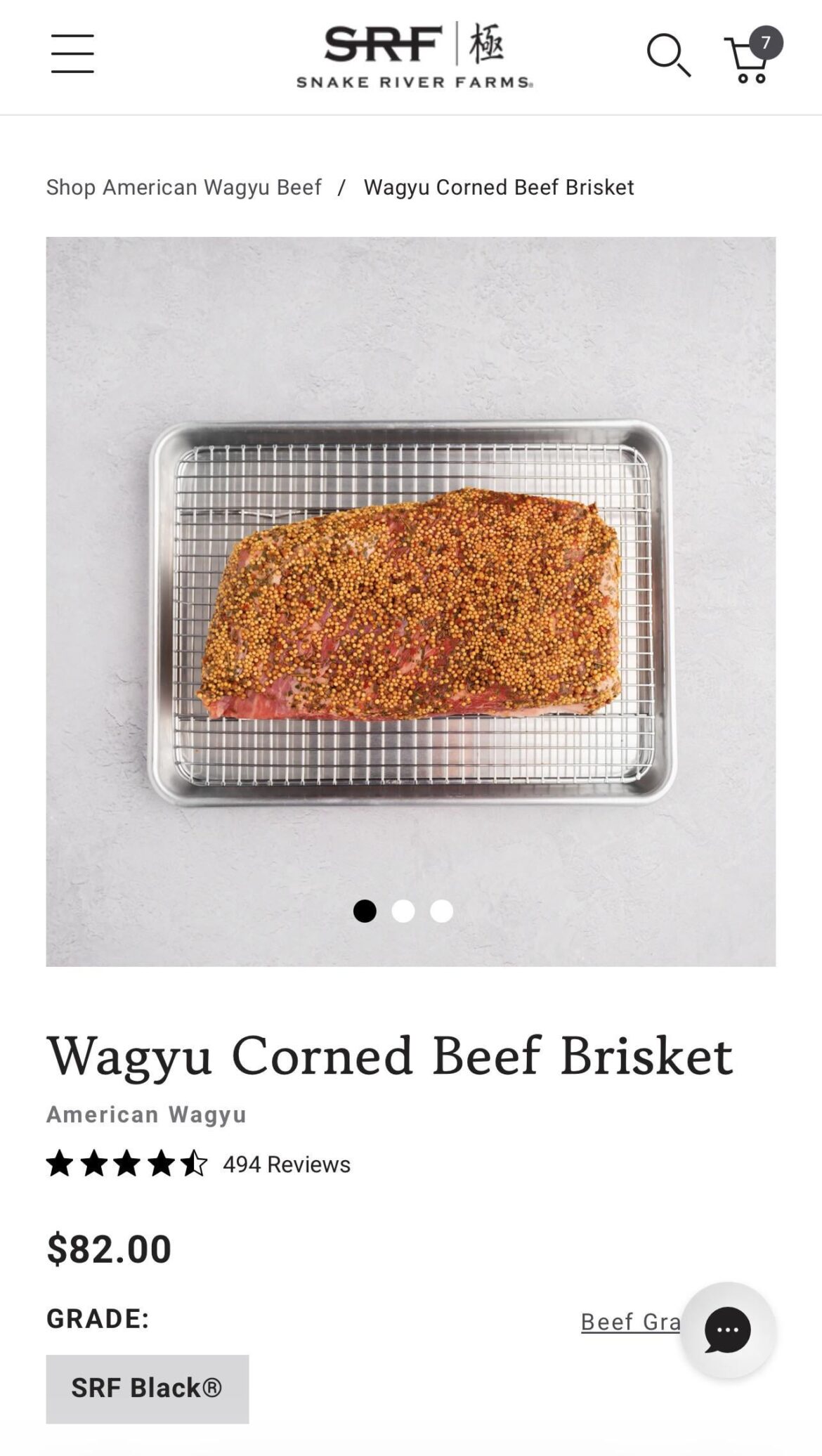 SRF Waygu Corned Beef Brisket
