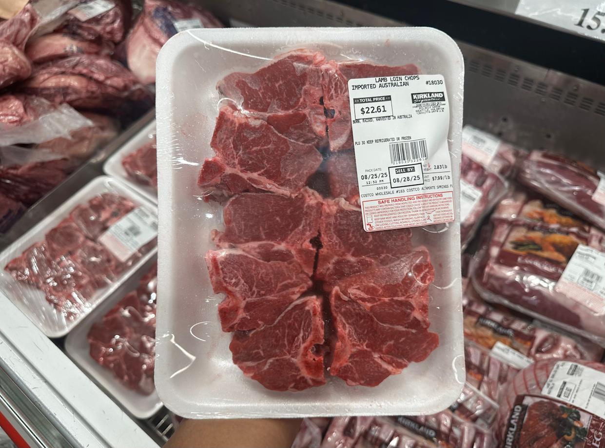 Costco lamp loin chops package