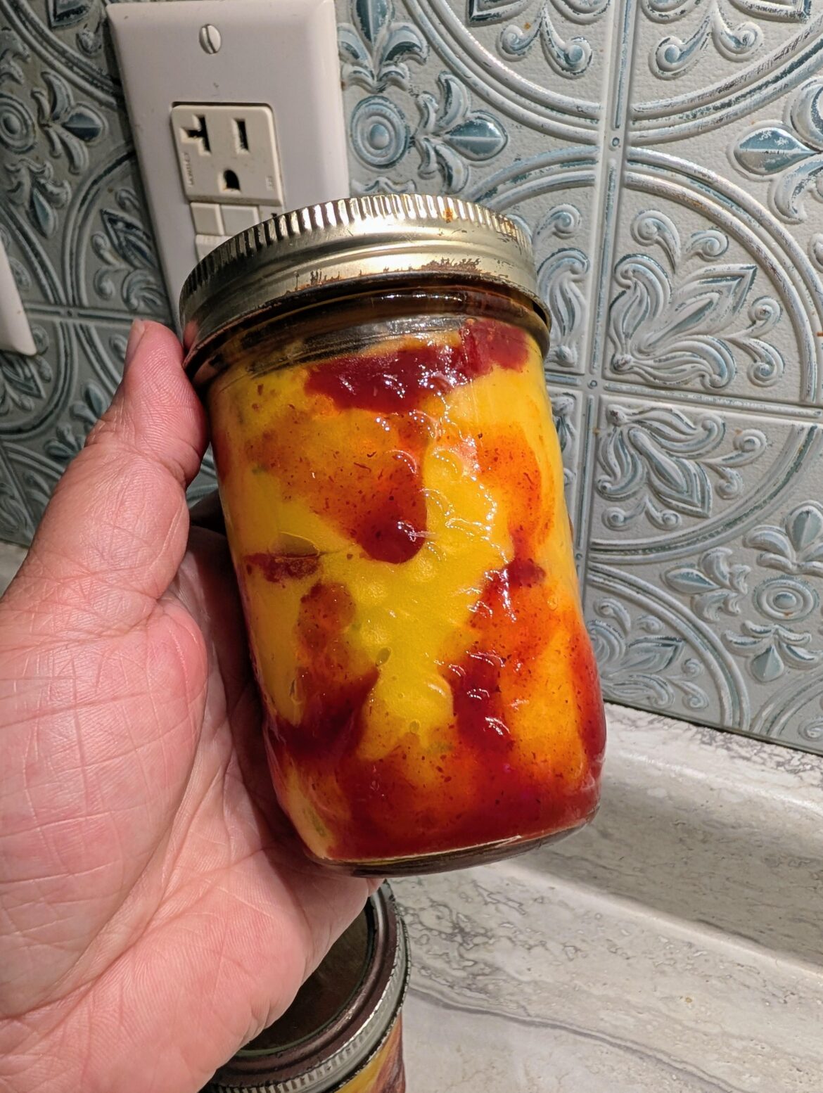 Mason jar mangonada 🥭