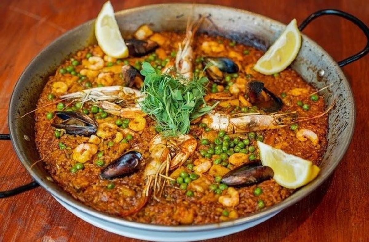 On the menu at Loli's Mediterranean : paella