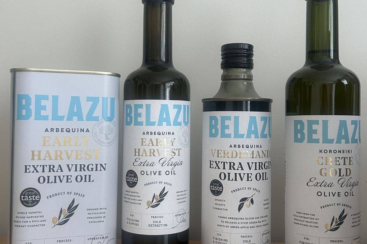 Belazu olive oil bottles