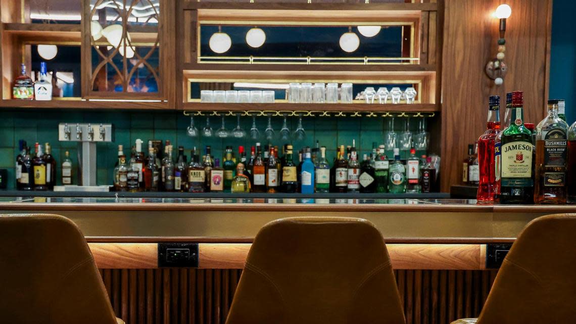 An eight-person bar was created at Crafted at Boone Tavern, the new rebranded restaurant seen July 14, 2025, at the Historic Boone Tavern Hotel in Berea. The full-service bar features new wines, bourbon, craft cocktails and draft beer.