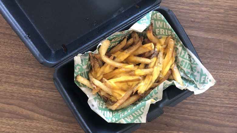 Order of cheese fries from Wingstop.