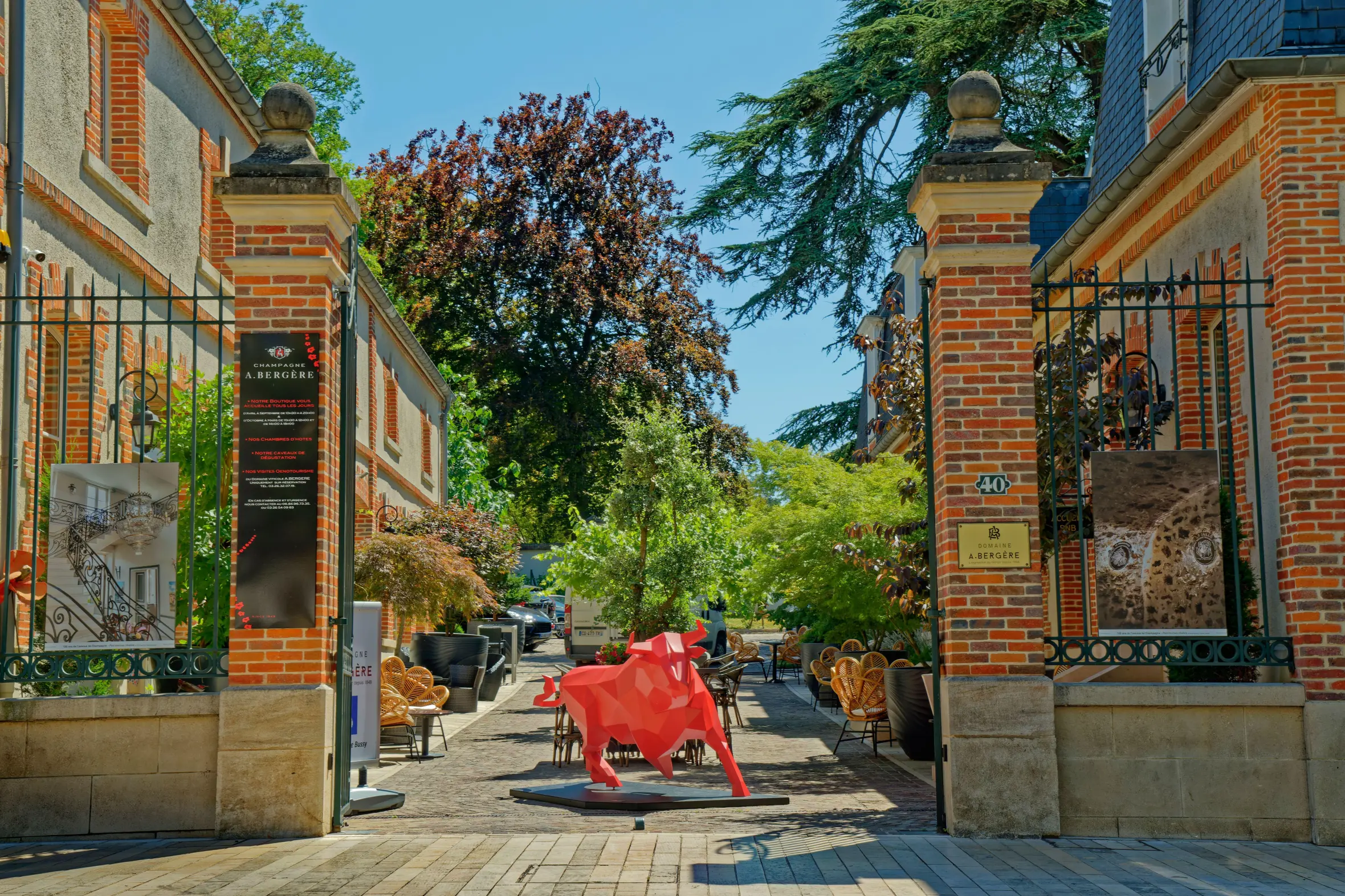 Champagne House of A. Bergère at Epernay Commune, in the Champagne Region near Reims, Marne Department, Northern France.