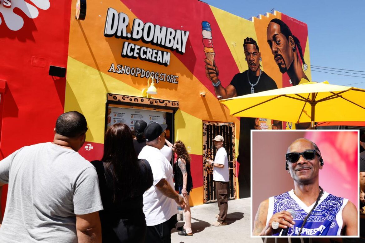 Snoop Dog opens Dr. Bombay Ice Cream shop in Venice