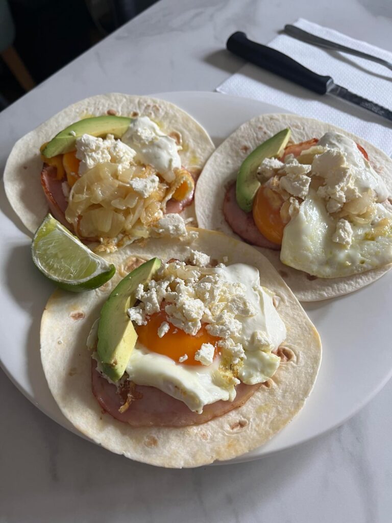 Homemade breakfast tacos!