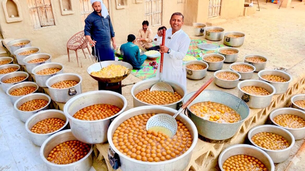 100 KG Gulab Jamun Making in Village | Milk Powder Gulab Jamun Recipe | Kala Jamun Mubashir Saddique