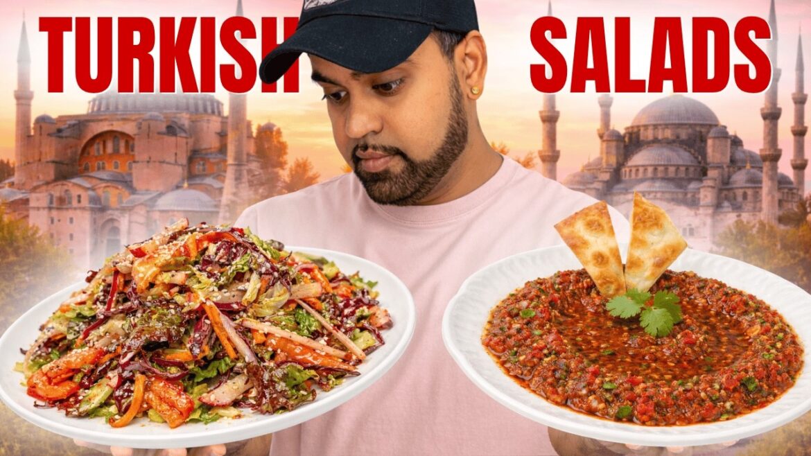 Turkish Ezme & Fresh Salad Recipe | 2 Easy Turkish Salads | Vegan & Healthy Turkish Ezme & Fresh Salad Recipe | 2 Easy Turkish Salads | Vegan & Healthy