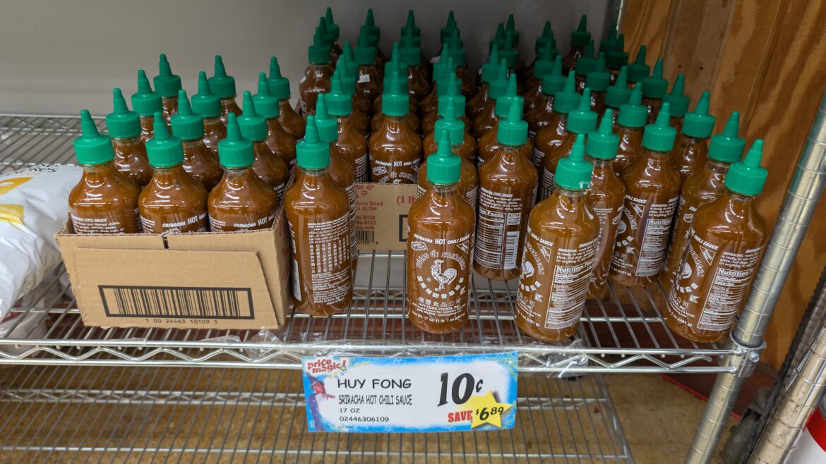 I guess the brown Siracha isn't selling well